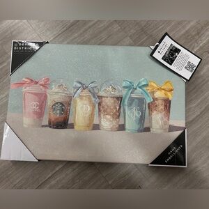 NWT Hand Embellished  Coffee Cup Wall Art